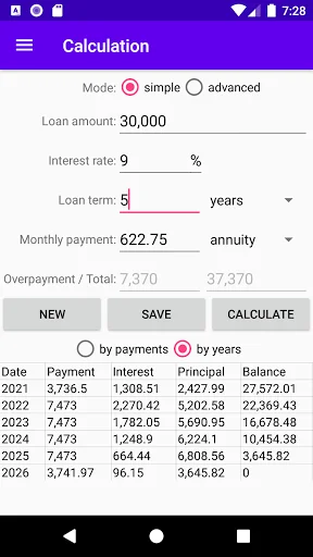Loan calculator