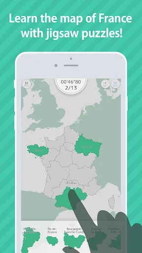 E. Learning France Map Puzzle screenshot 1