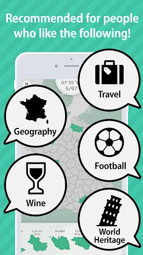 E. Learning France Map Puzzle screenshot 2