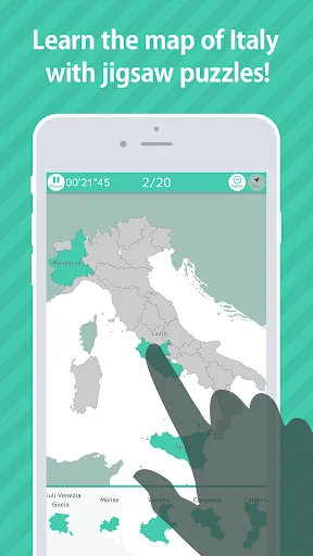 E. Learning Italy Map Puzzle