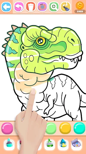 Dinosaur Coloring Book Glitter
