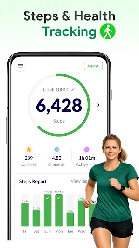 Pedometer King - Step Counter screenshot 1