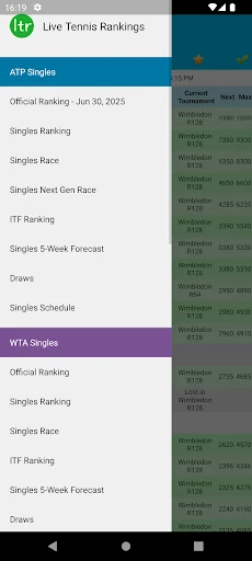Live Tennis Rankings / LTR screenshot 1