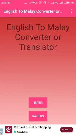 English To Malay Converter