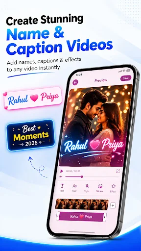 Name & Caption Video Maker