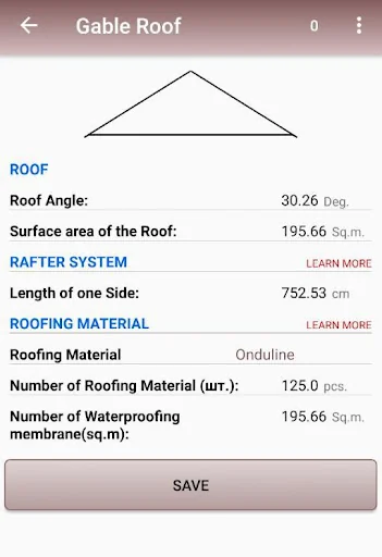 Calculation of roofs