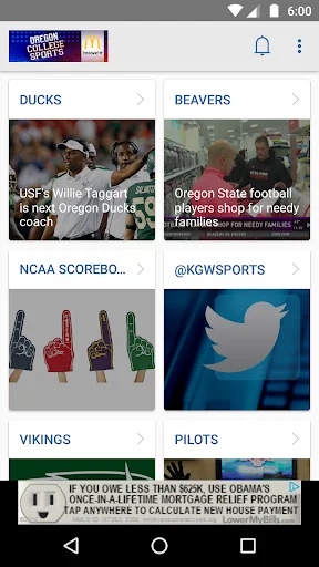 Oregon College Sports