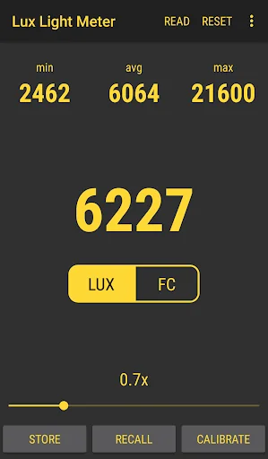 Lux Light Meter Pro screenshot 2