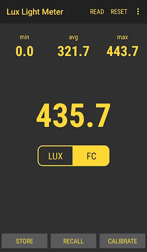 Lux Light Meter Pro screenshot 4