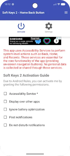 Soft Keys 2 - Home Back Button