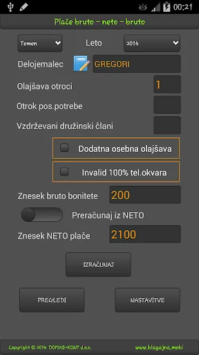Plače iz bruto v neto