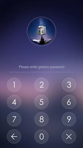 AppLock Theme SilentNight screenshot 1