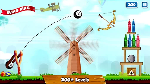 Bottle Shooter Slingshot Game screenshot 1
