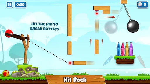 Bottle Shooter Slingshot Game screenshot 3