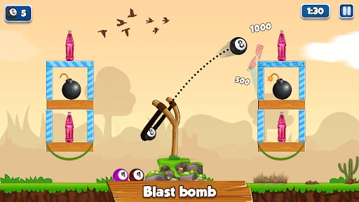 Bottle Shooter Slingshot Game screenshot 4