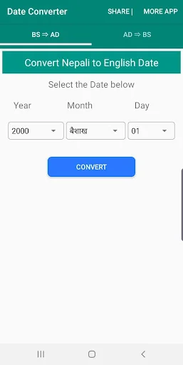 BS to AD Nepali Date Converter