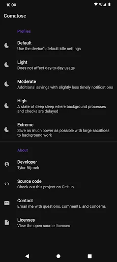 Comatose — Android Deep Sleep