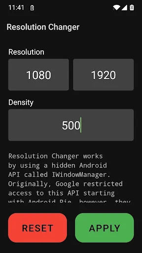 Resolution Changer — Uses ADB screenshot 3