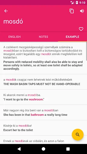 Hungarian English Dictionary screenshot 3
