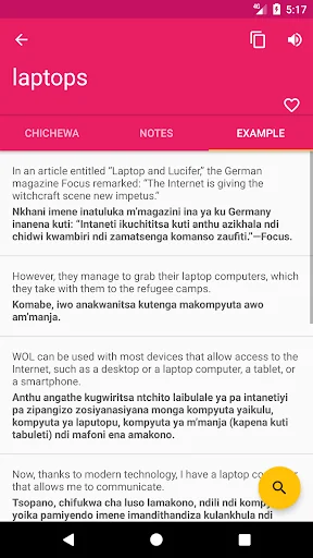 Chichewa English Dictionary screenshot 3