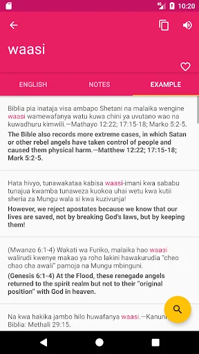 Swahili English Dictionary screenshot 3