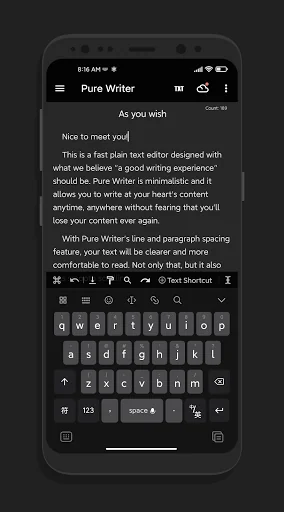 Pure Writer - Writing & Notes screenshot 1