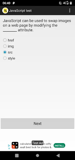 JavaScript test