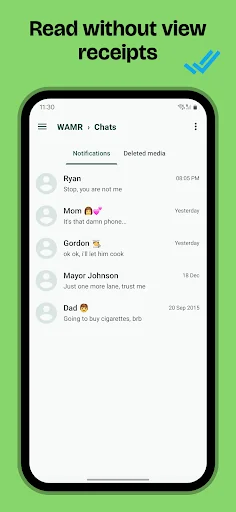 WAMR: Reveal deleted messages! screenshot 3