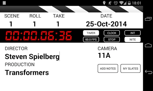 Clapperboard PRO & Shot log