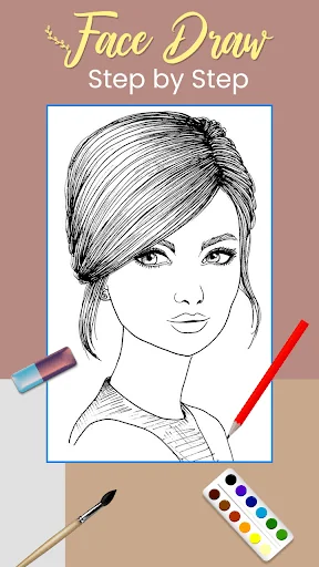 Face Draw Step by Step screenshot 1