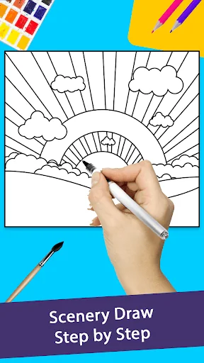 Scenery Draw Step by Step screenshot 1