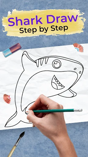 Shark Draw Step by Step