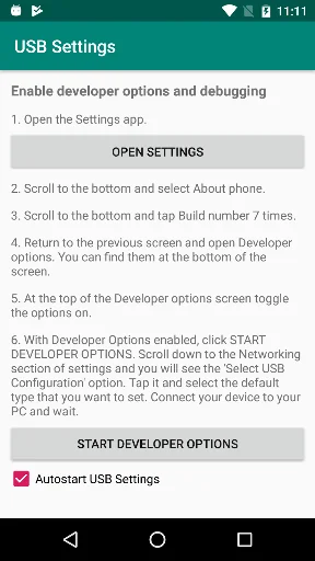 USB Settings