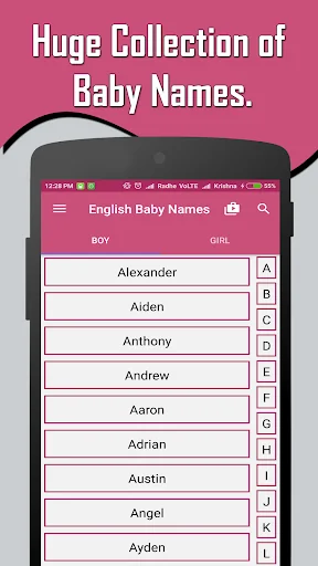 English Baby Girl & Boy Names  screenshot 1