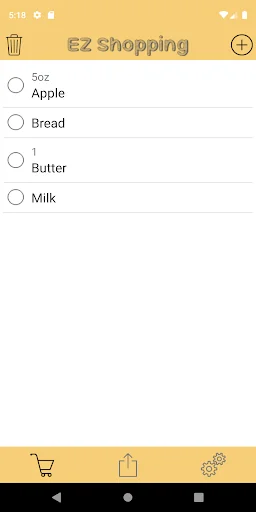 EZ Shopping List