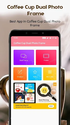 Coffee Cup Dual Photo Frames