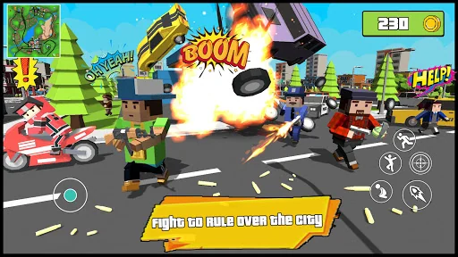 Blocky Dude Gangster Auto City