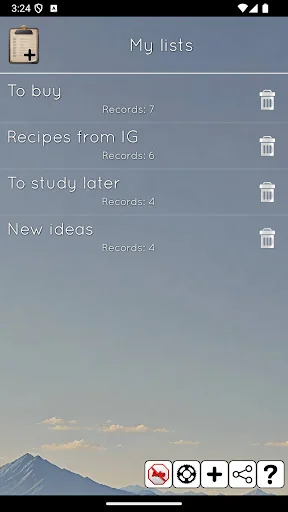 Lists & Event Register