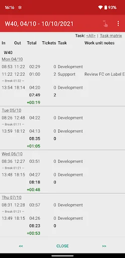 Time Recording - Timesheet App screenshot 2