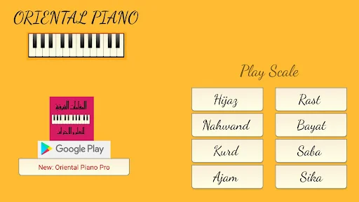 Oriental music scales