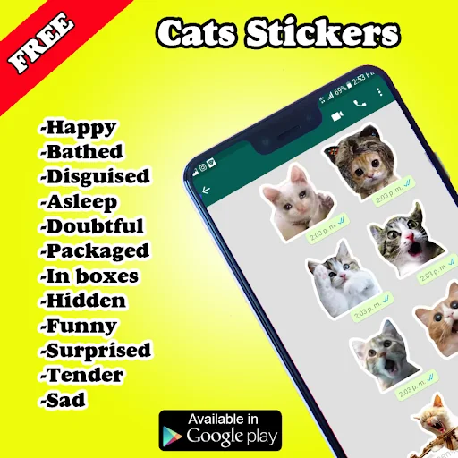 Stickers Cat WAStickerApps