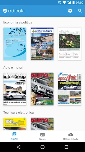 e-dicola, kiosk and magazines