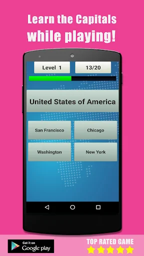 Capitals Quiz - Geography Game screenshot 2