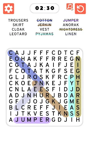Word Search Games in english screenshot 2