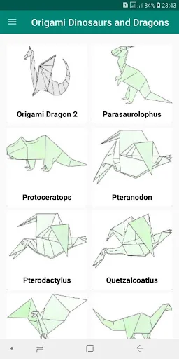 Origami Dinosaur & Dragon