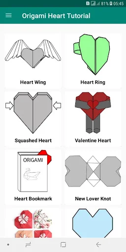 Origami Paper Heart Easy Step