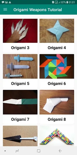 Origami Weapons Instruction