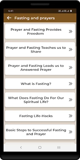 Fasting and prayers