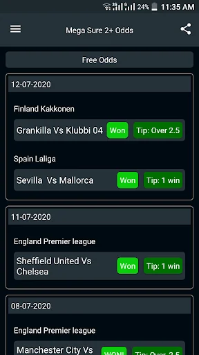 Mega Sure 2+ Odds screenshot 1
