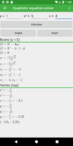 Quadratic Equation Solver